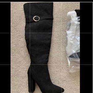 Black knee high boots